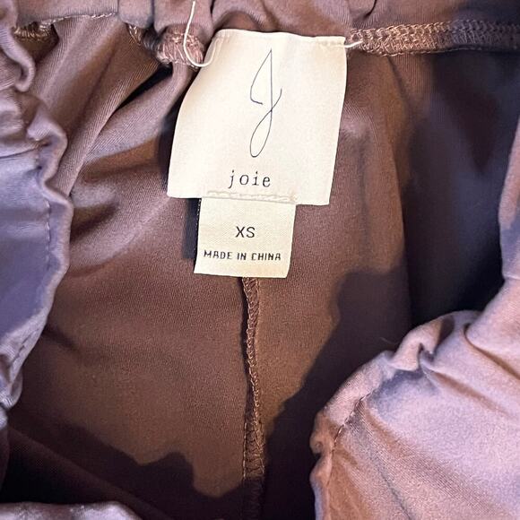 Joie Brown Casual Pull on Pant.  Side Pockets, Elastic Waistband.  Size XS - Picture 3 of 6